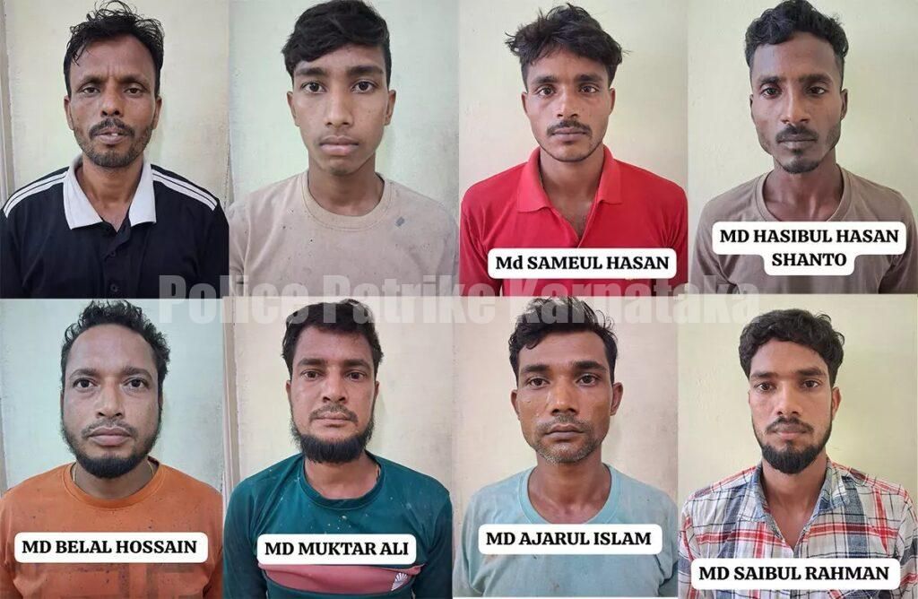ಮಂಗಳೂರು: ಕಟ್ಟಡ ನಿರ್ಮಾಣ ಕಾಮಗಾರಿಯಲ್ಲಿ ತೊಡಗಿದ್ದ 8 ಮಂದಿ ಅಕ್ರಮ ಬಾಂಗ್ಲಾ ಪ್ರಜೆಗಳ ಬಂಧನ