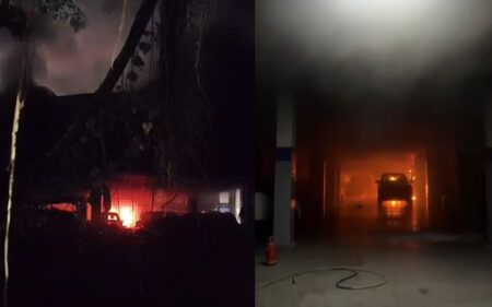 ಮಂಗಳೂರು: ಪಡೀಲ್ ನ ಹುಂಡೈ ಶೋರೂಂನಲ್ಲಿ ಆಕಸ್ಮಿಕ ಬೆಂಕಿ – 3 ಕಾರುಗಳು ಭಸ್ಮ